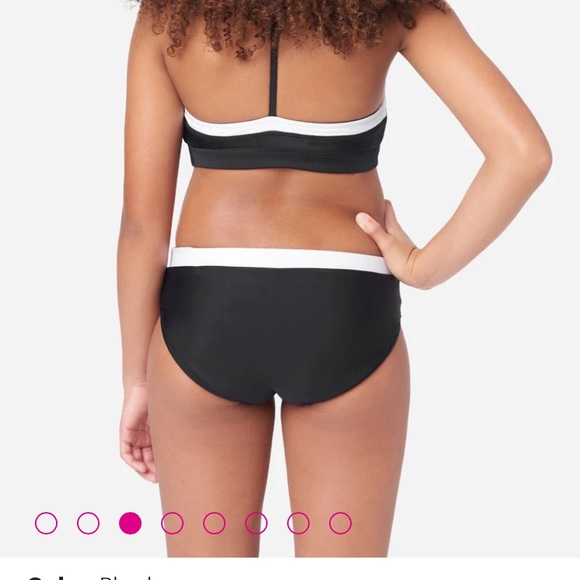 Girls Swimsuit two-piece bikini size 16/18, reversible from black to white - Picture 10 of 10